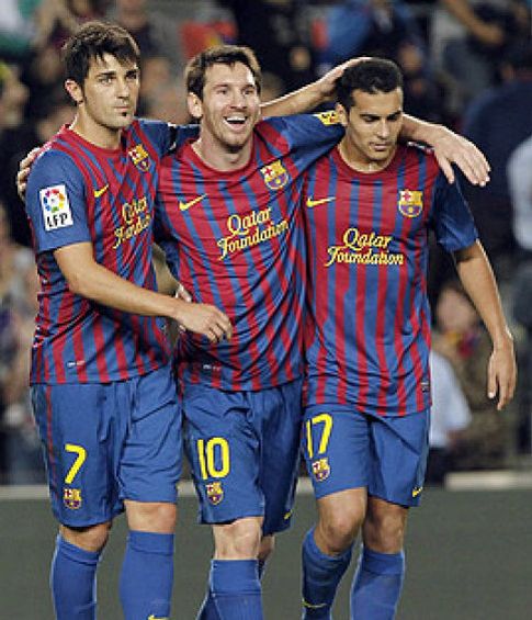 Foto: Messi se siente más feliz en el campo con Pedro que con Villa