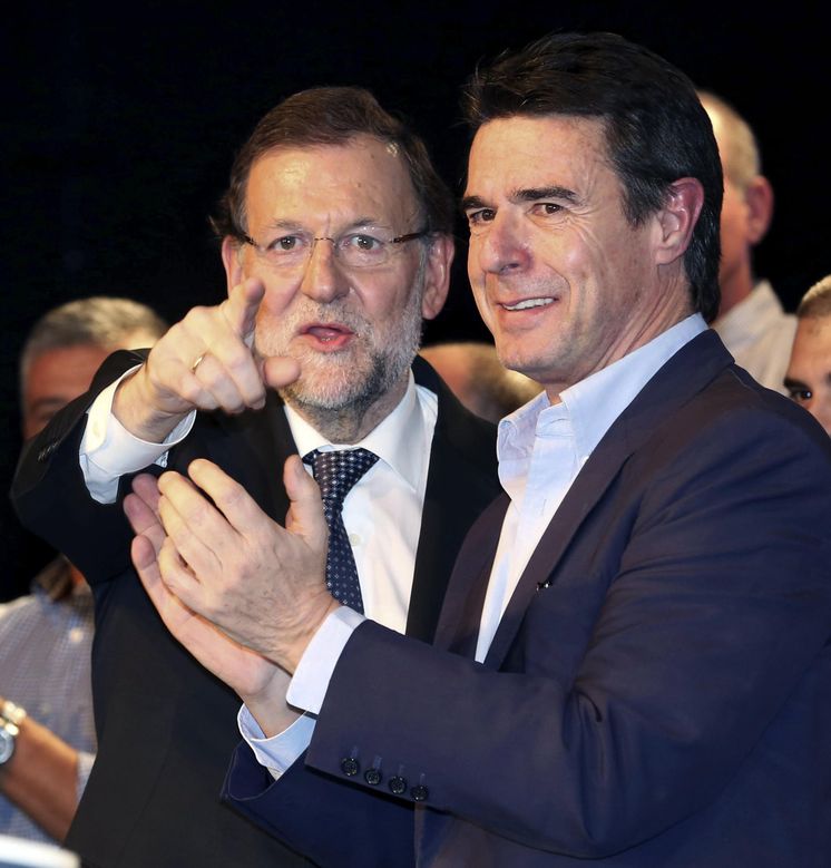 Foto: El presidente del Gobierno y candidato a la reelección, Mariano Rajoy (i), y el candidato por la provincia de Las Palmas, José Manuel Soria.