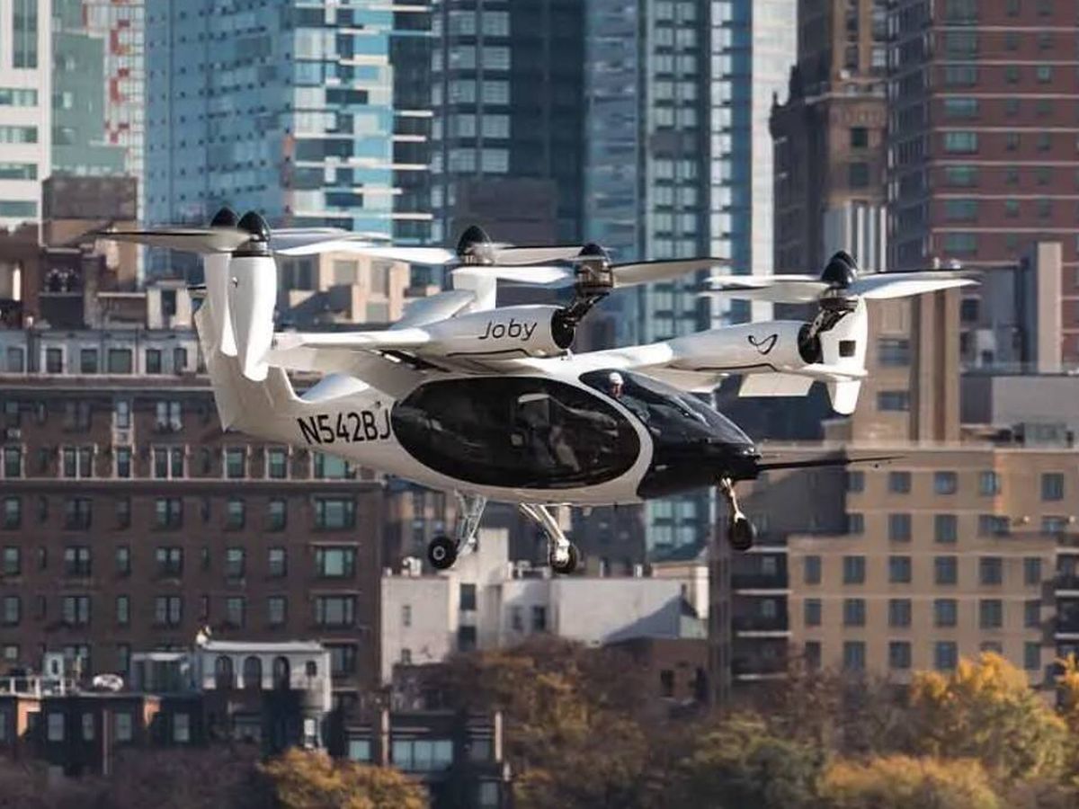 Foto: El taxi aéreo eléctrico que funcionará en Nueva York durante su vuelo de prueba (Joby Aviation)