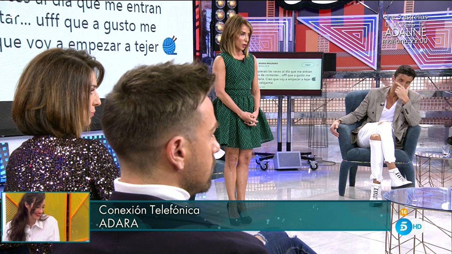 Rafa Mora, Hugo Sierra y María Patiño, en 'Sábado Deluxe'. (Telecinco)