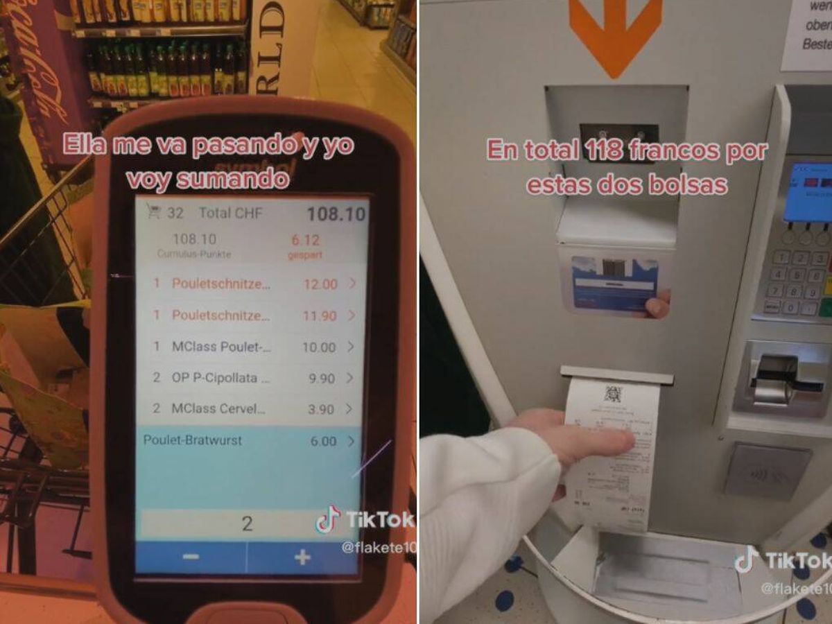 Foto: Un 'influencer' muestra cómo se hace la compra en Suiza con un aparato que podría generar polémica en España (TikTok/@flakete10)