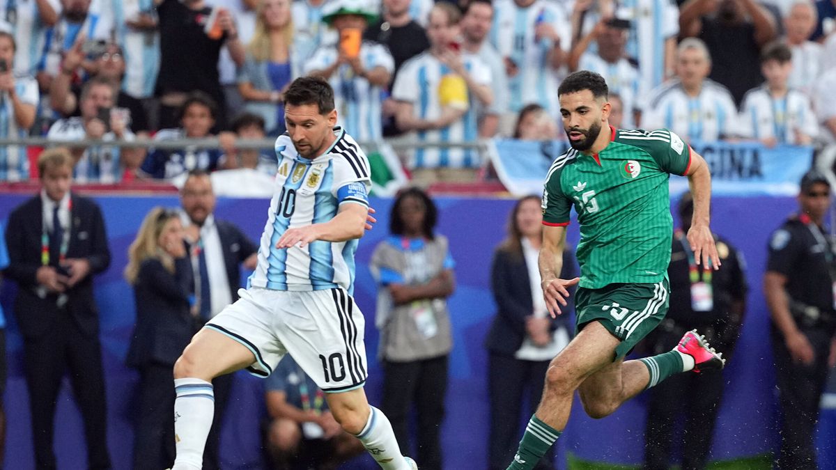 Messi durante un partido de Argentina