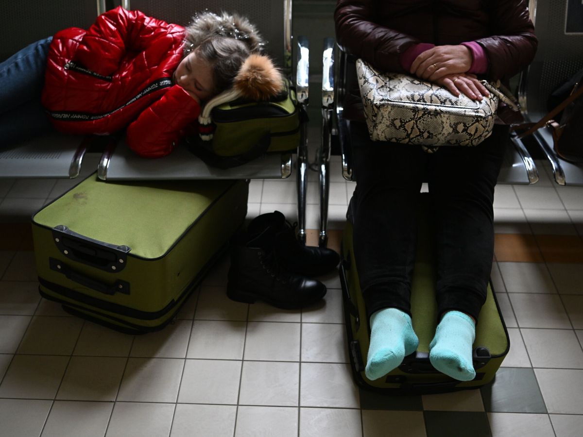 Foto: Punto de recepción de refugiados ucranianos en Polonia. (EF/ EPA / Darek Delmanowicz)